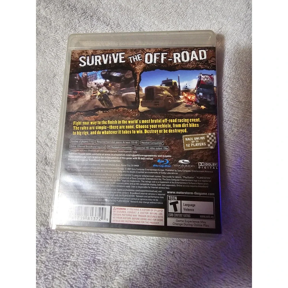 MotorStorm PS3 Game Racing Action Adventure Off-Road PlayStation 3‎